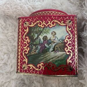 Vintage Red Decorative Tin by daher Long
